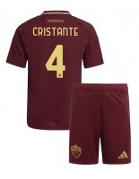 AS Roma Bryan Cristante #4 Domácí dres pro děti 2024-25 Krátký Rukáv (+ trenýrky)